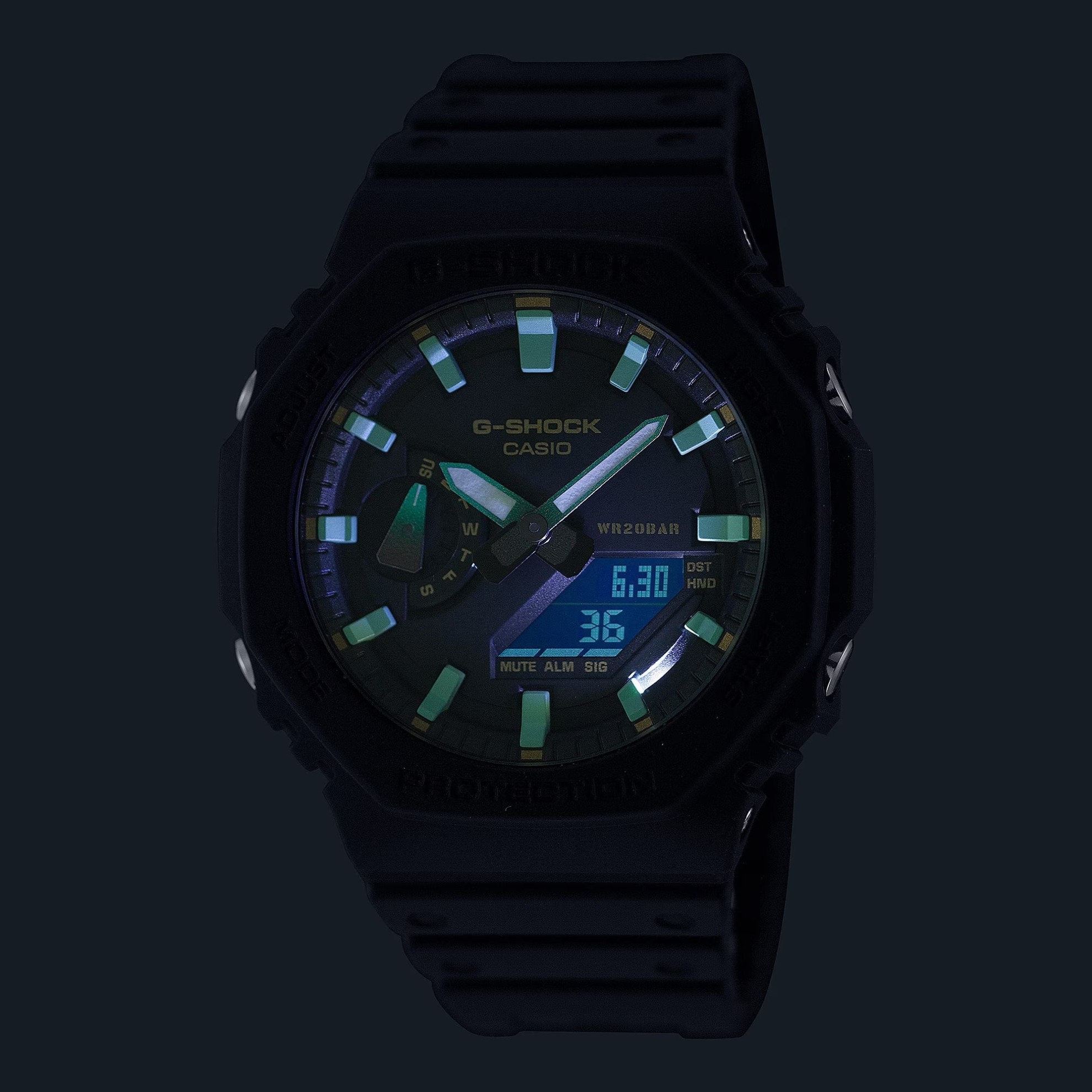 Casio G-Shock Carbon Core Guard Black & Rust GA-2100RC-1AER