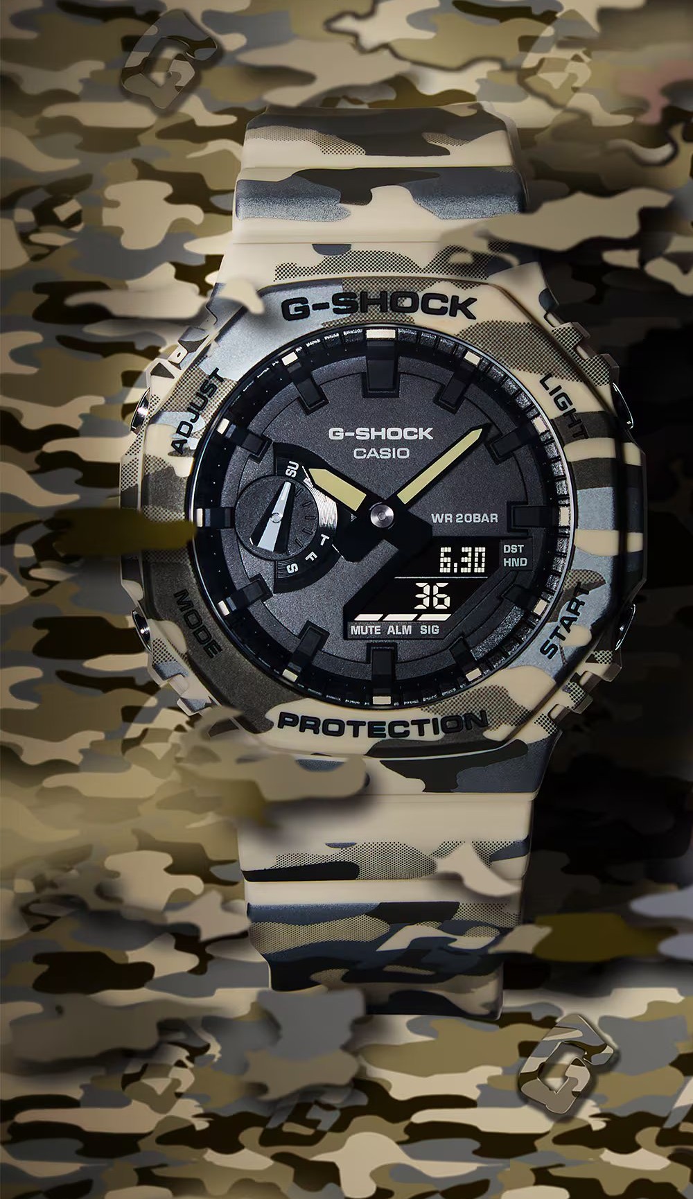 Casio G-Shock Carbon Core Guard Camouflage Series GA-2100CM-5AER